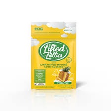 LIFTED LOLLIES 30MG DELTA-9 THC LOLLY-POP- SINGLE / PINEAPPLE - SINGLE